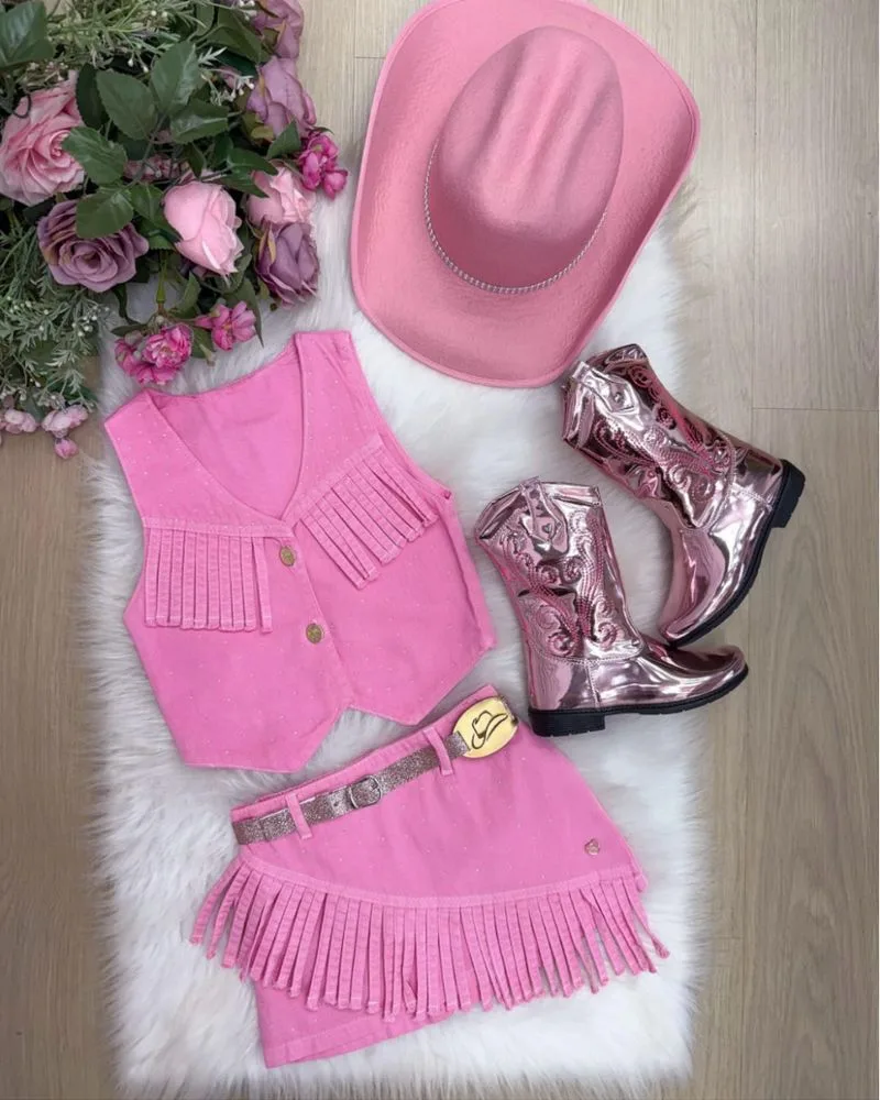 Conjunto Boiadeira Rosa