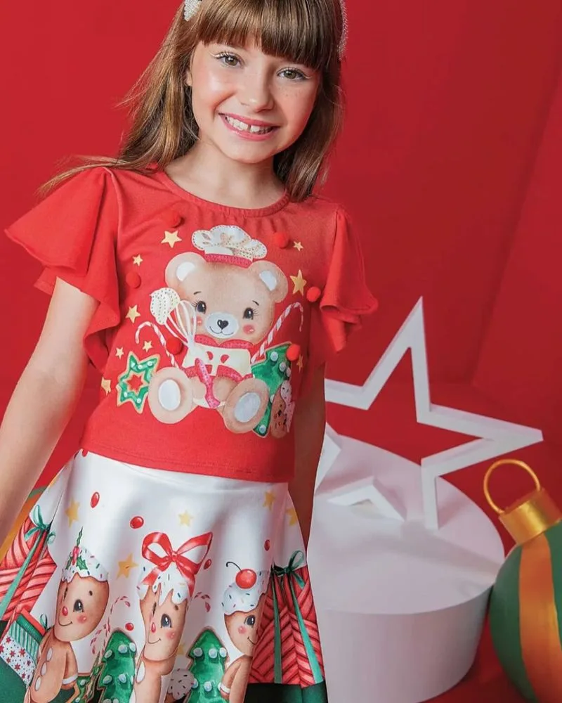 Conjunto Natalino Ursinho Confeiteiro